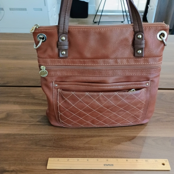 Relic Handbags - Relic Brown Vegan Leather Hand Bag